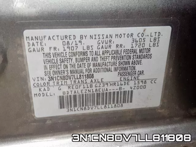 3N1CN8DV7LL811808 фото 2