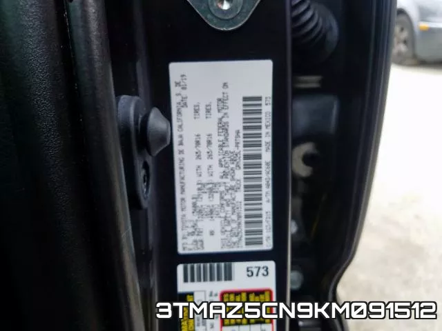 3TMAZ5CN9KM091512 фото 2