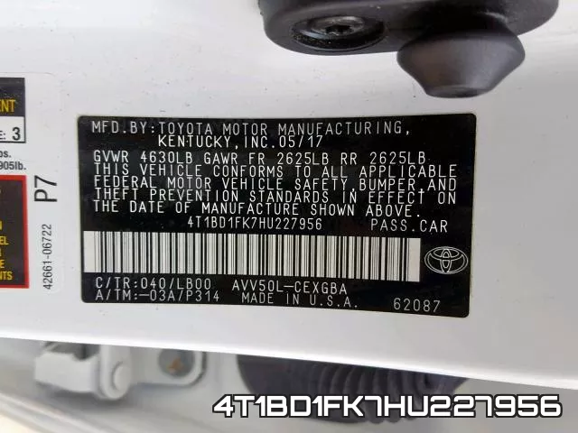 4T1BD1FK7HU227956 фото 2