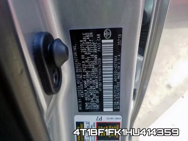 4T1BF1FK1HU414359 фото 2