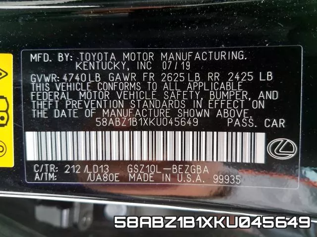 58ABZ1B1XKU045649 фото 2