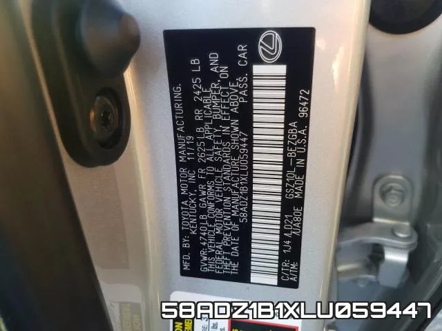 58ADZ1B1XLU059447 фото 2