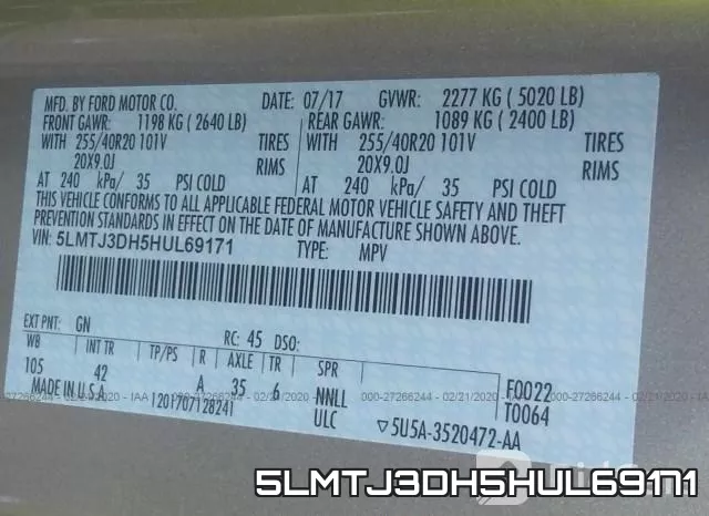 5LMTJ3DH5HUL69171 фото 10