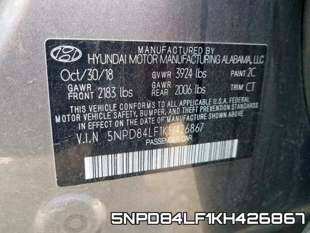 5NPD84LF1KH426867 фото 2