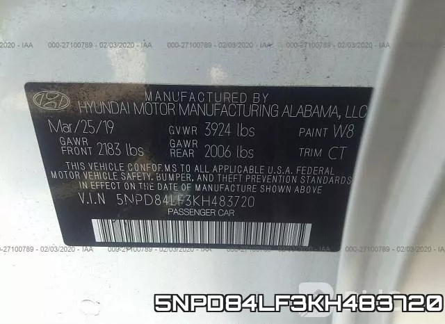 5NPD84LF3KH483720 фото 10