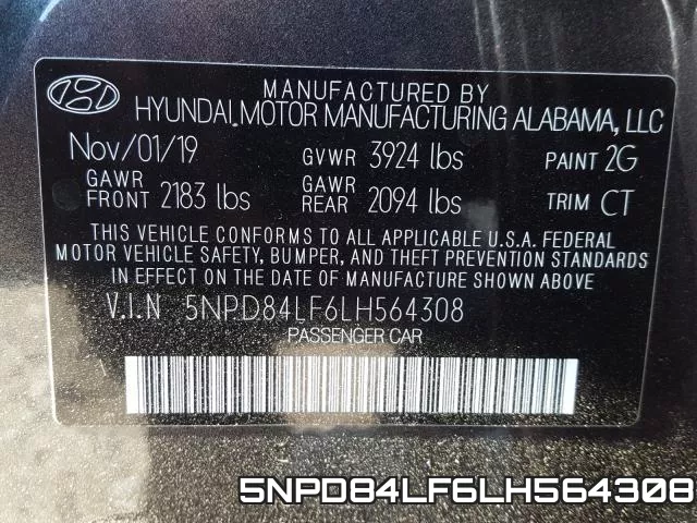 5NPD84LF6LH564308 фото 2