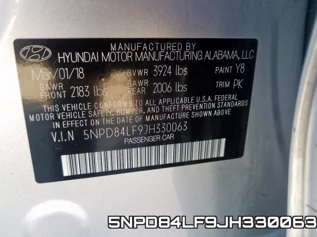 5NPD84LF9JH330063 фото 2