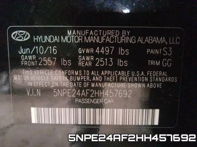 5NPE24AF2HH457692 фото 2