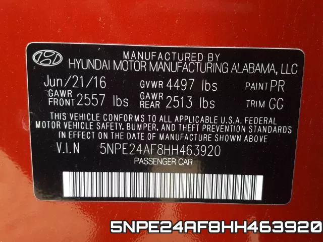 5NPE24AF8HH463920 фото 2