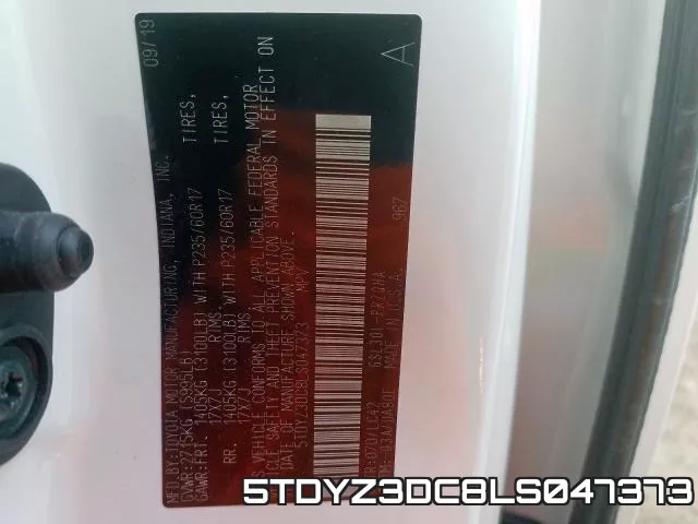 5TDYZ3DC8LS047373 фото 2