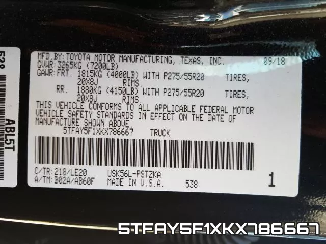5TFAY5F1XKX786667 фото 2