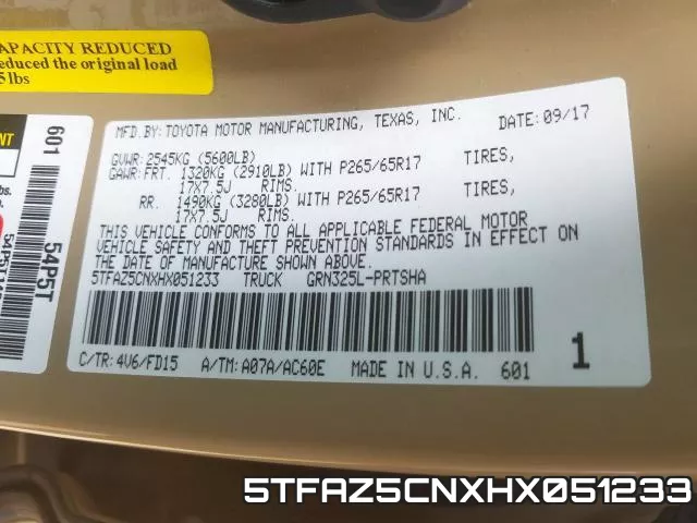 5TFAZ5CNXHX051233 фото 2