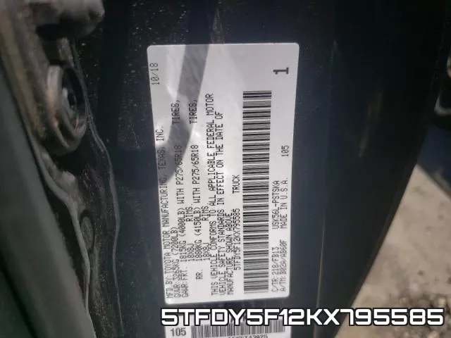 5TFDY5F12KX795585 фото 2