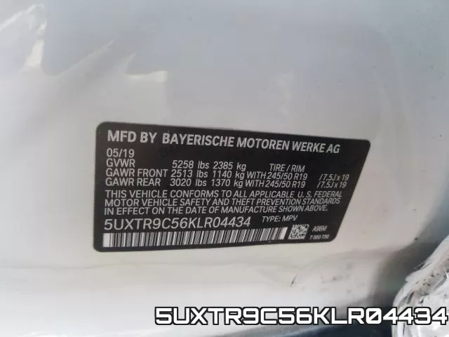 5UXTR9C56KLR04434 фото 2