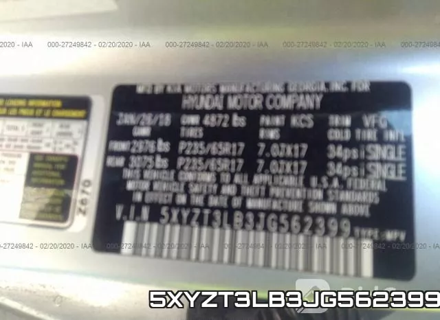 5XYZT3LB3JG562399 фото 10