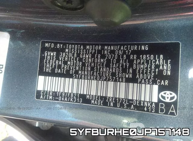 5YFBURHE0JP757148 фото 10