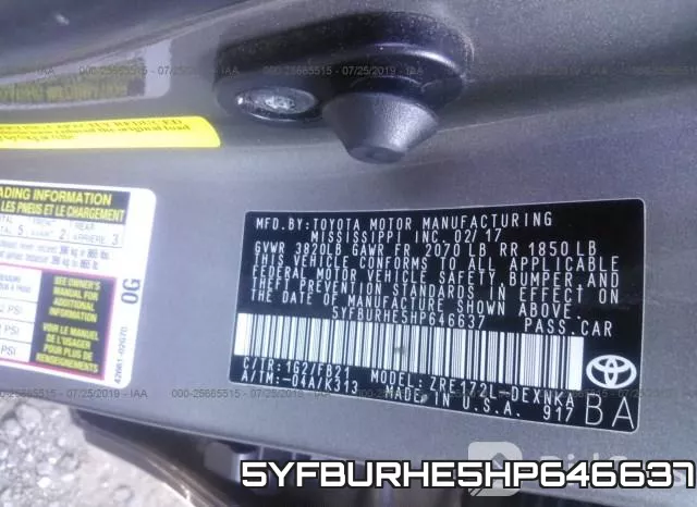 5YFBURHE5HP646637 фото 10