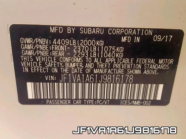 JF1VA1A61J9816178 фото 2