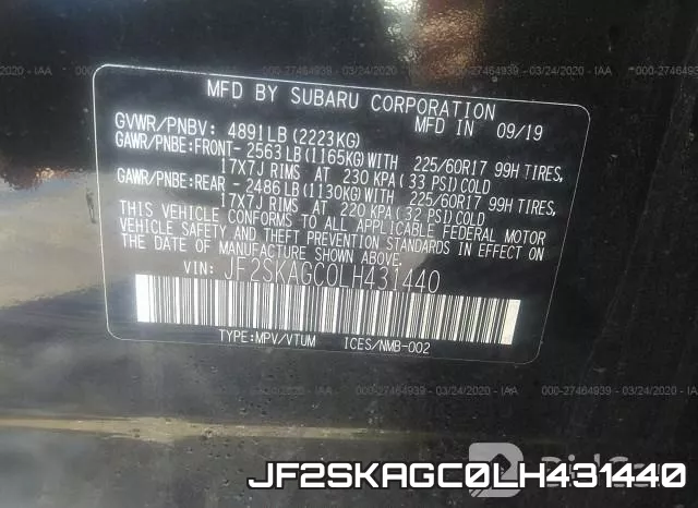 JF2SKAGC0LH431440 фото 10