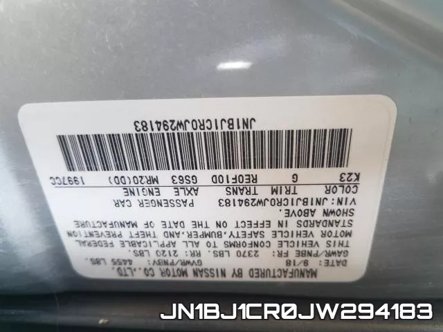 JN1BJ1CR0JW294183 фото 2