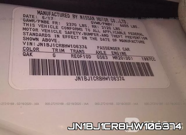 JN1BJ1CR8HW106374 фото 10