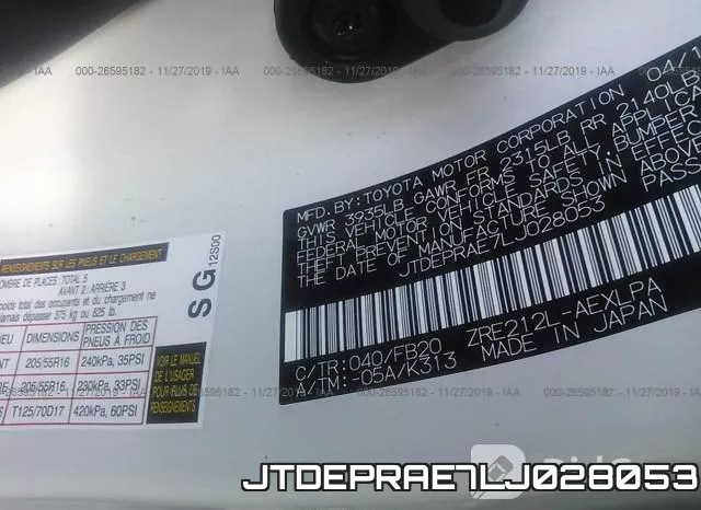 JTDEPRAE7LJ028053 фото 10