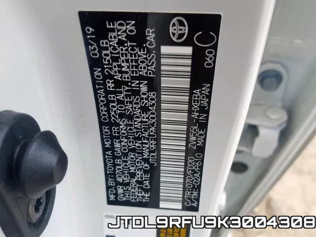 JTDL9RFU9K3004308 фото 2