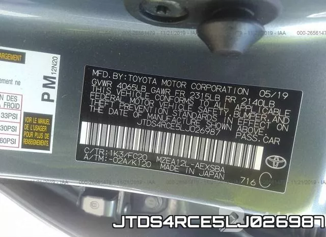 JTDS4RCE5LJ026987 фото 10