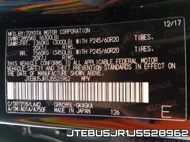 JTEBU5JR1J5528962 фото 2