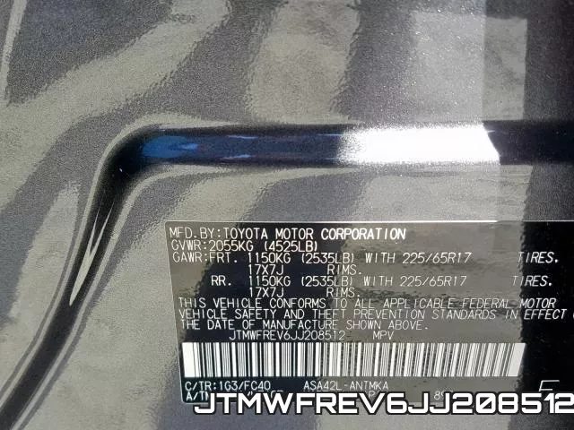 JTMWFREV6JJ208512 фото 2