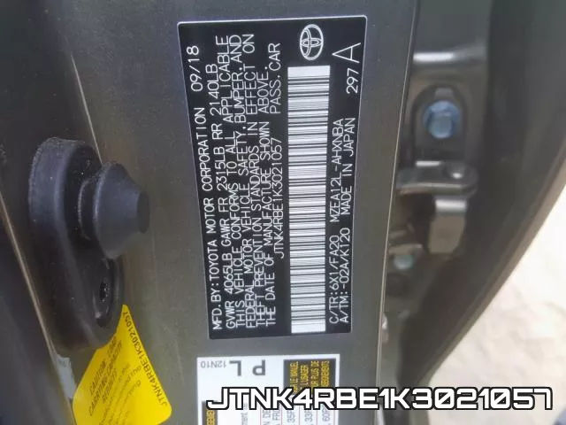 JTNK4RBE1K3021057 фото 2