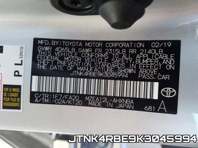 JTNK4RBE9K3045994 фото 2