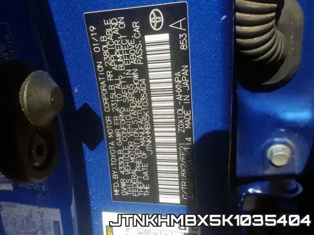 JTNKHMBX5K1035404 фото 2