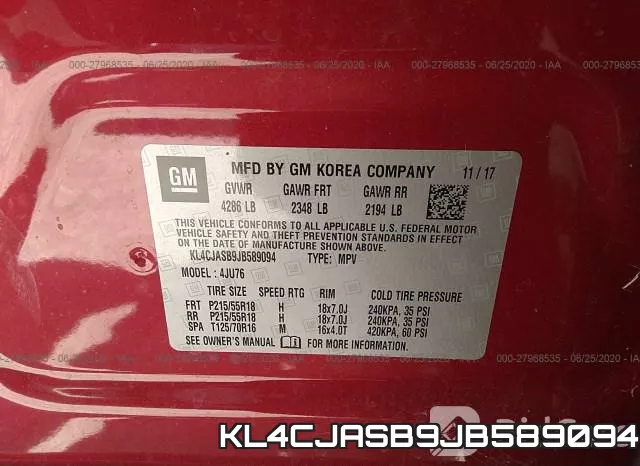 KL4CJASB9JB589094 фото 10