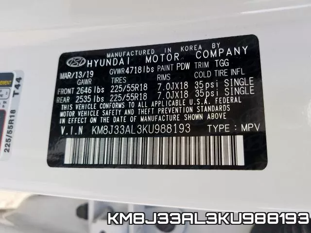 KM8J33AL3KU988193 фото 2