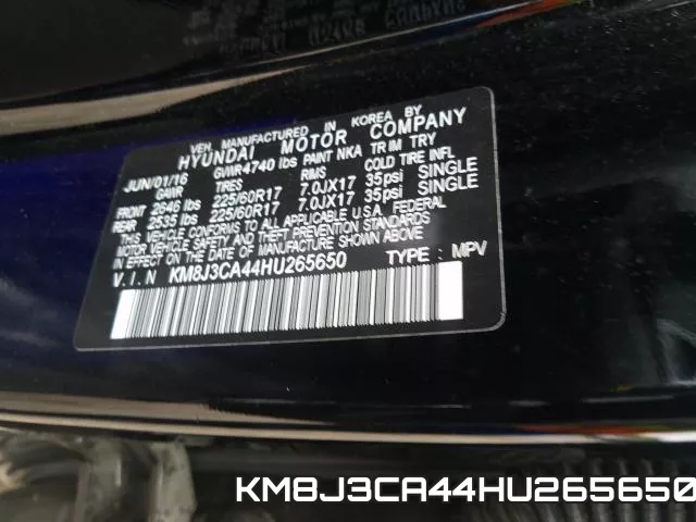 KM8J3CA44HU265650 фото 2