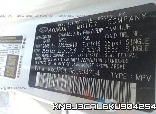 KM8J3CAL6KU904254 фото 10