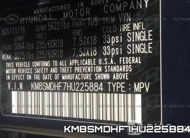 KM8SMDHF7HU225884 фото 10