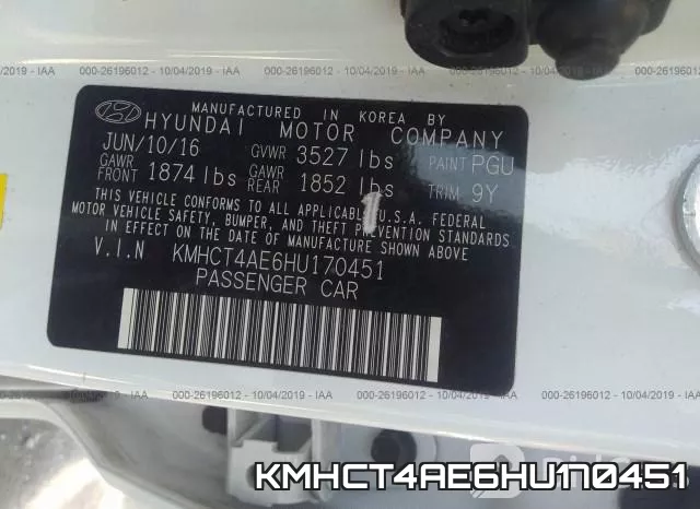KMHCT4AE6HU170451 фото 10