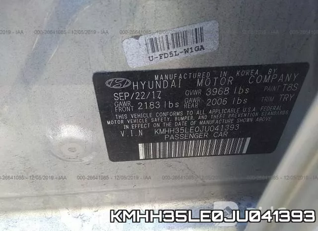 KMHH35LE0JU041393 фото 10