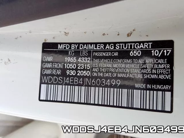 WDDSJ4EB4JN603499 фото 2