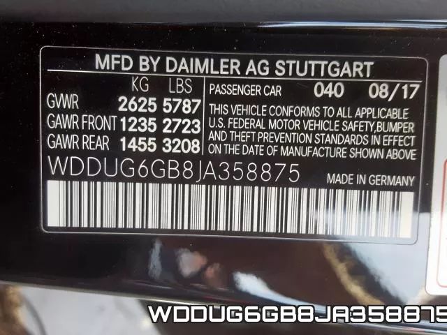 WDDUG6GB8JA358875 фото 2