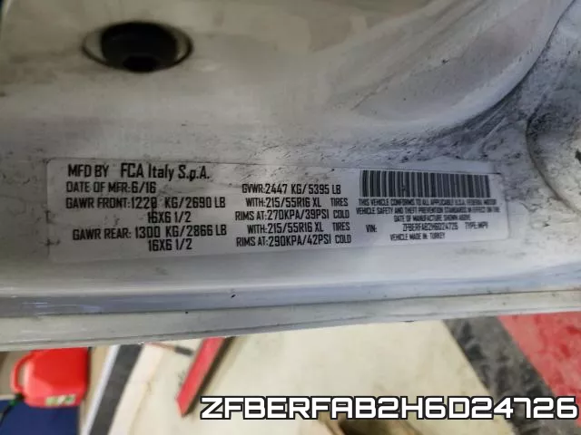 ZFBERFAB2H6D24726 фото 2