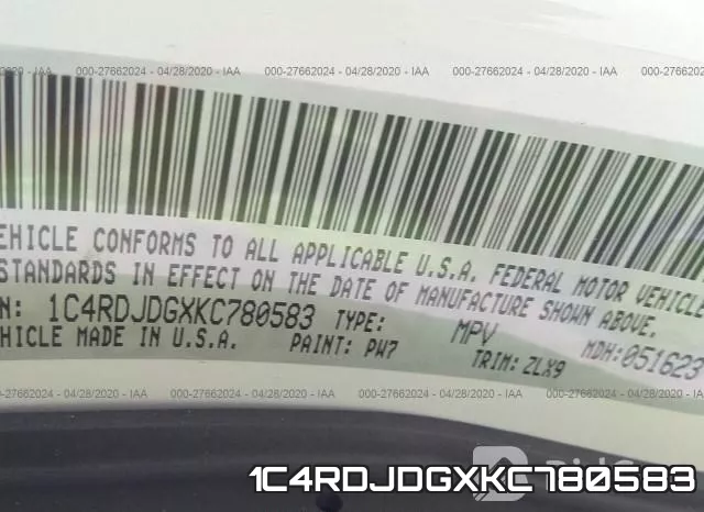 1C4RDJDGXKC780583 фото 10