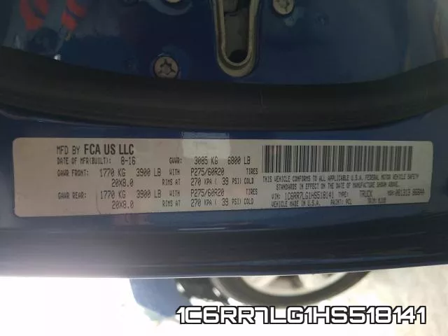 1C6RR7LG1HS518141 фото 2