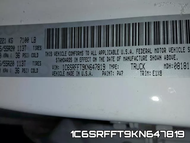 1C6SRFFT9KN647819 фото 2