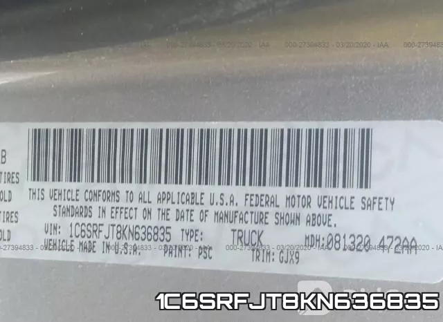 1C6SRFJT8KN636835 фото 10