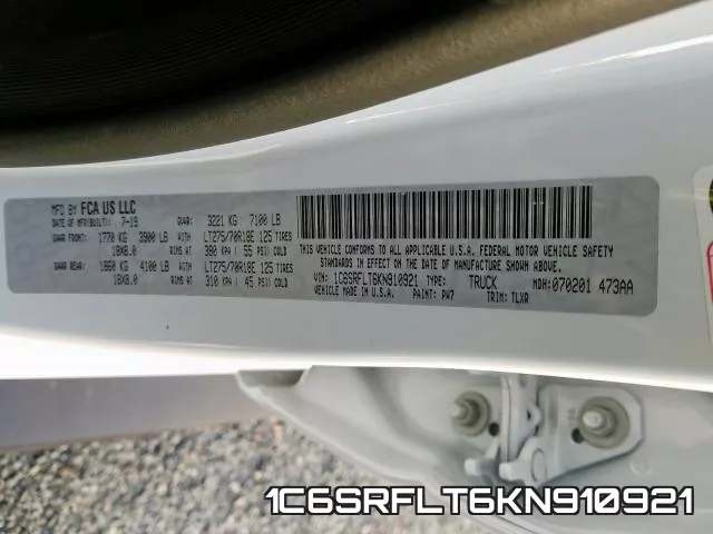1C6SRFLT6KN910921 фото 2