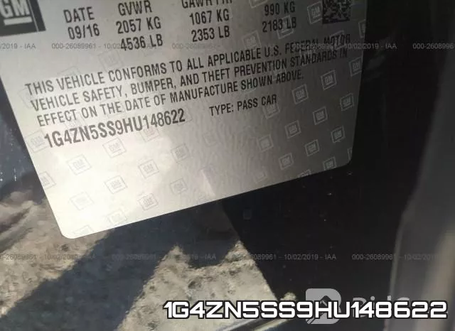 1G4ZN5SS9HU148622 фото 10