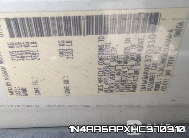 1N4AA6APXHC370310 фото 10